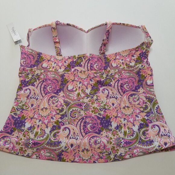 NWT Nicole Miller Tankini Swim Top Size 3X - Picture 3 of 9